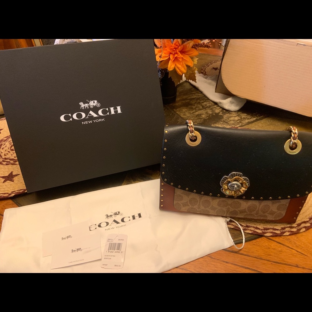 Coach Parker & Matching Wallet EUC with tags